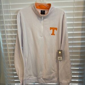 Nike White and Orange Tennessee Pullover